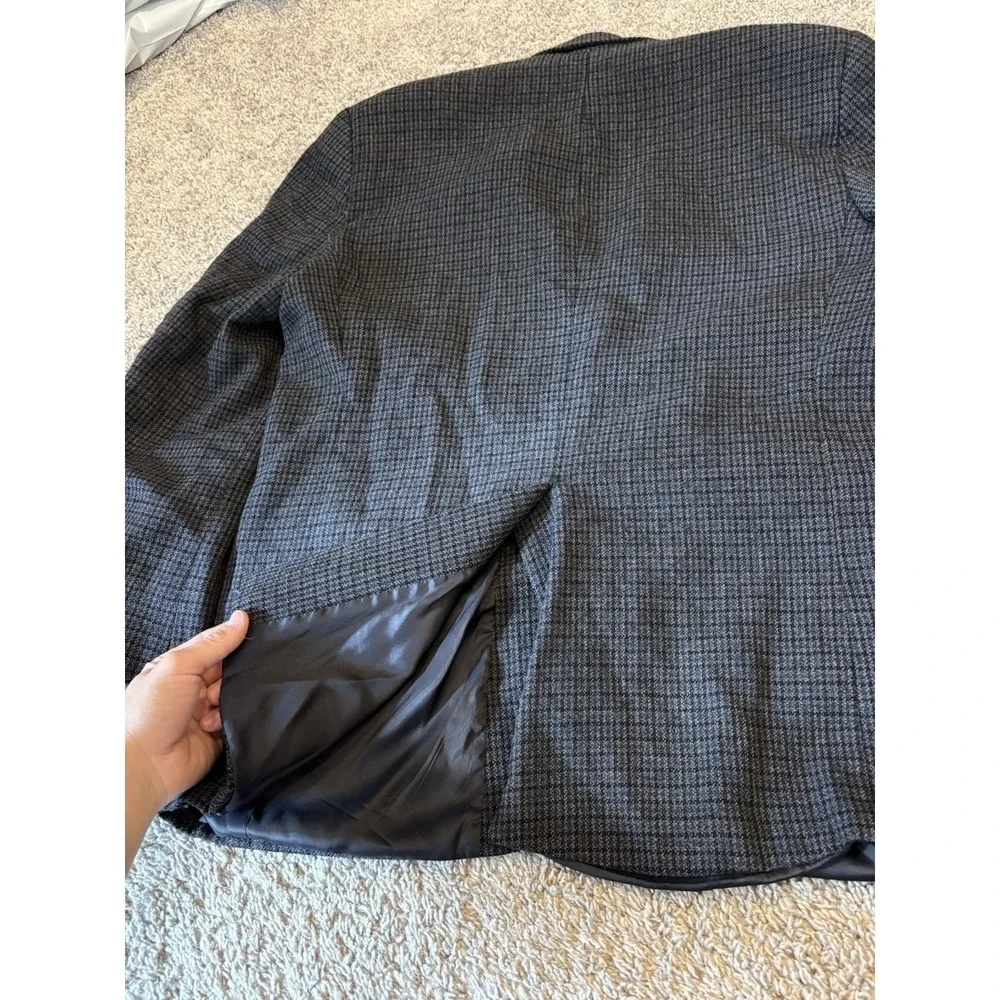 Ralph Lauren Chaps Mens Blazer Size 42R  Houndstooth Sport Coat Jacket Vintage